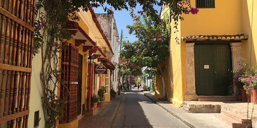 Straat in Cartagena, Colombia