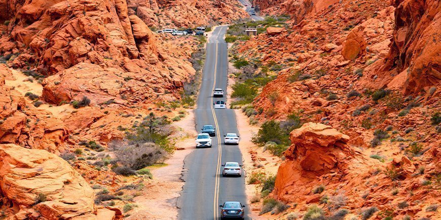 White Domes Road in Valley of Fire State Park in Verenigde Staten