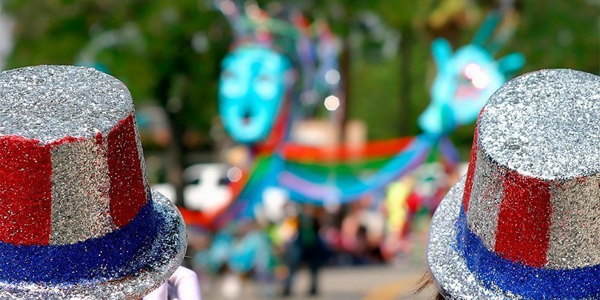 4 juli-parade in Ojai, Californië, VS