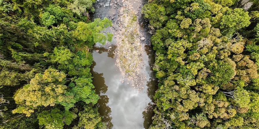 Ranomafana landschappen van bovenaf gezien