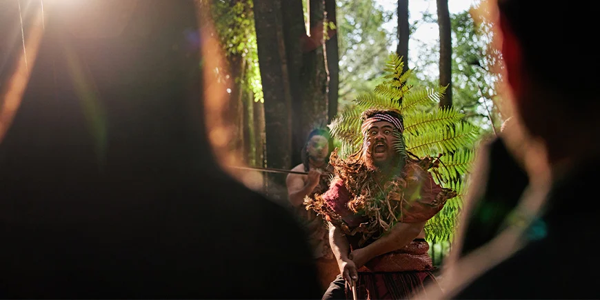 Maori's doen de haka
