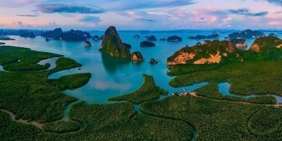 Uitzicht op Phang Nga Bay in Thailand
