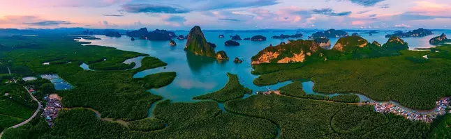 Uitzicht op Phang Nga Bay in Thailand