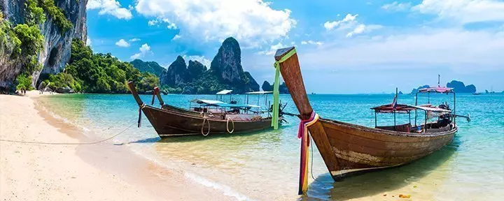 Railey Beach bij Krabi, Thailand