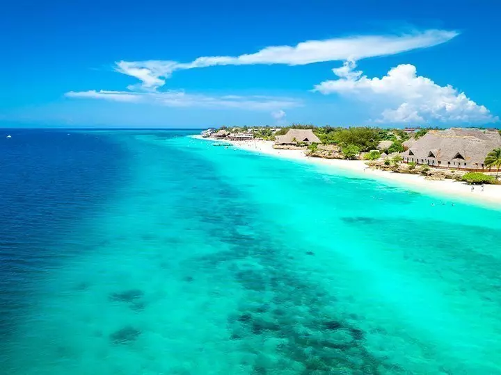 Nungwi strand in het noorden van Zanzibar